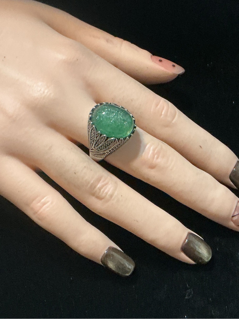 Adjust. Green Strawberry Quartz